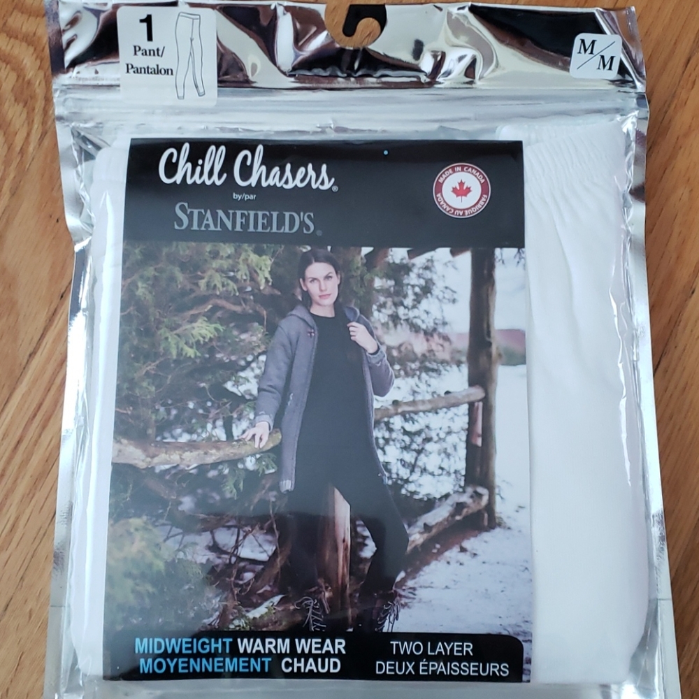 Chill Chasers by Stanfield's white pant warm wear